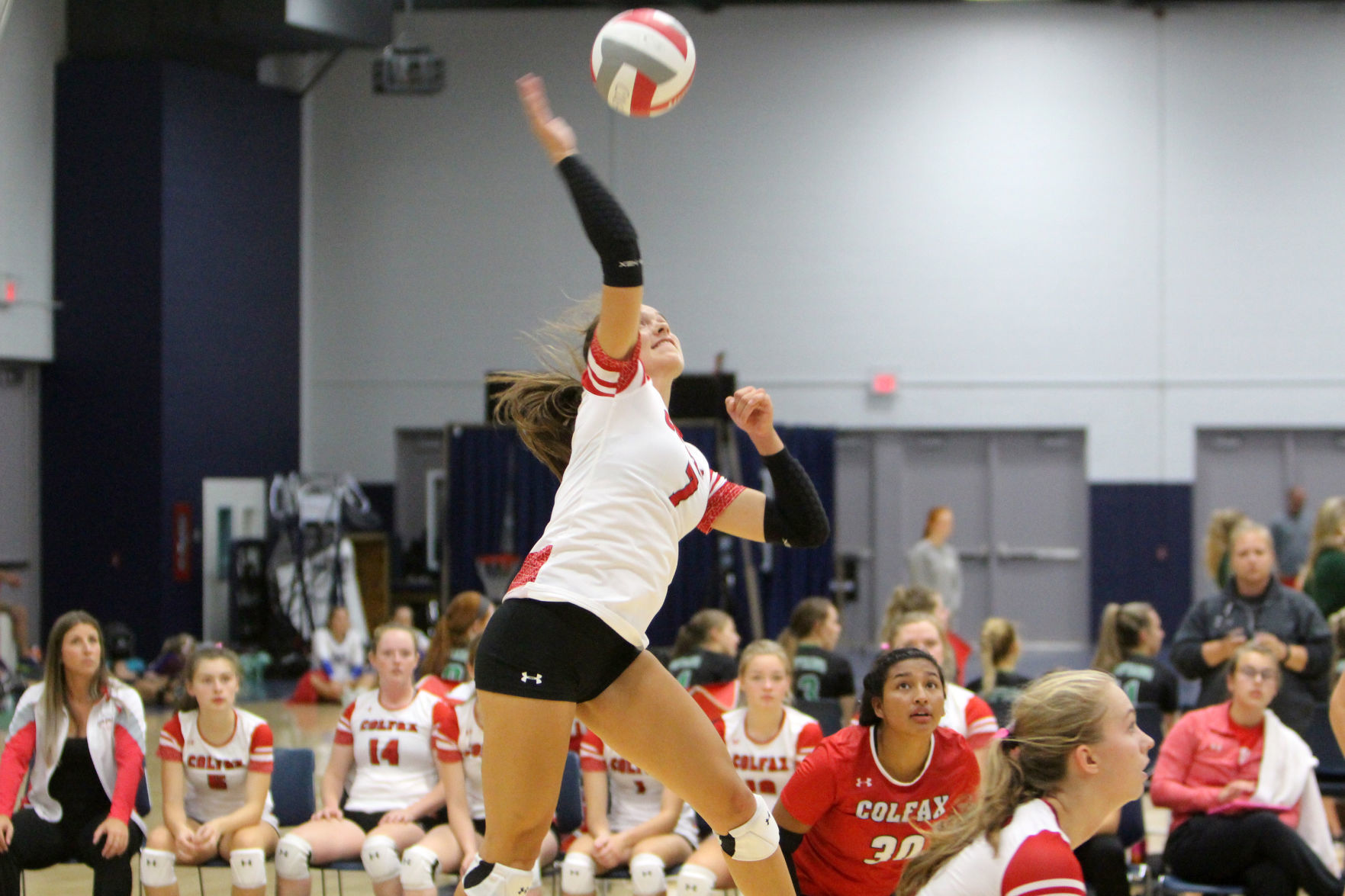 Prep volleyball sprawl at UW-Stout 8-31-19